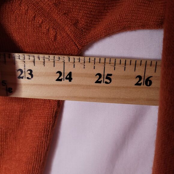 Jos A Bank Merino Wool Polo Sweater Mens XL Orange Long Sleeve - Picture 7 of 10
